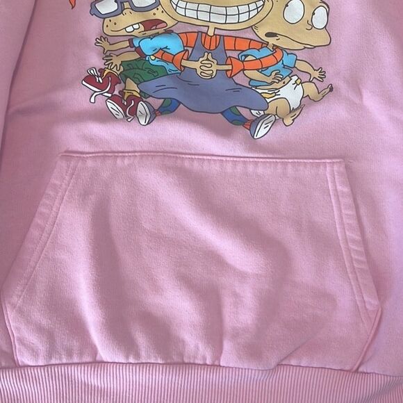 Nickelodeon Rugrats Pink Graphic Long Sleeves Hoodie Sweatshirt Size Medium - Picture 8 of 12